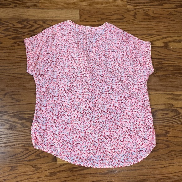 GAP Tops Gap Womens Short Sleeved Loose Fit Blouse Red And Pink